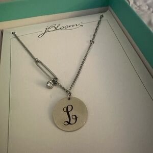 bloom Silver Initial Pendant Necklace
